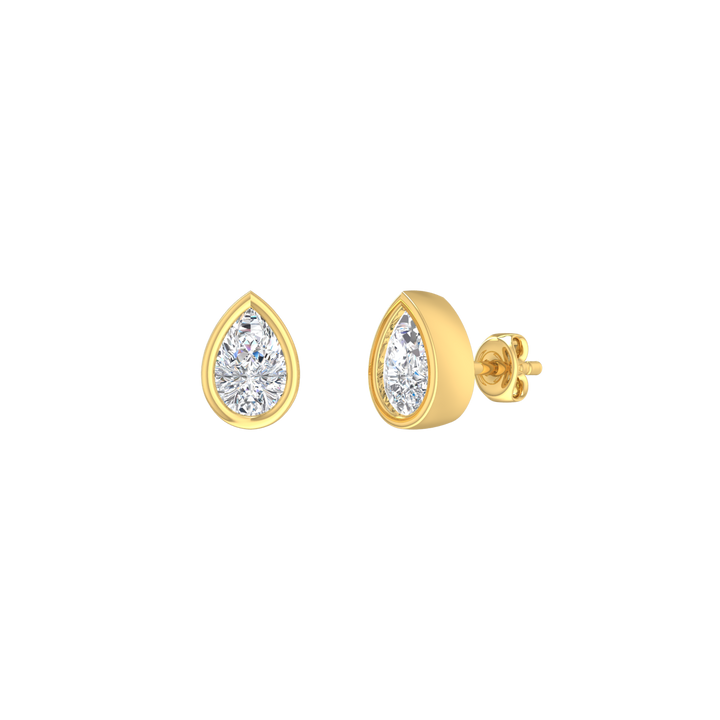 Louis Thompson Musina Earrings 9k Gold with 1.00ct Lab Diamond