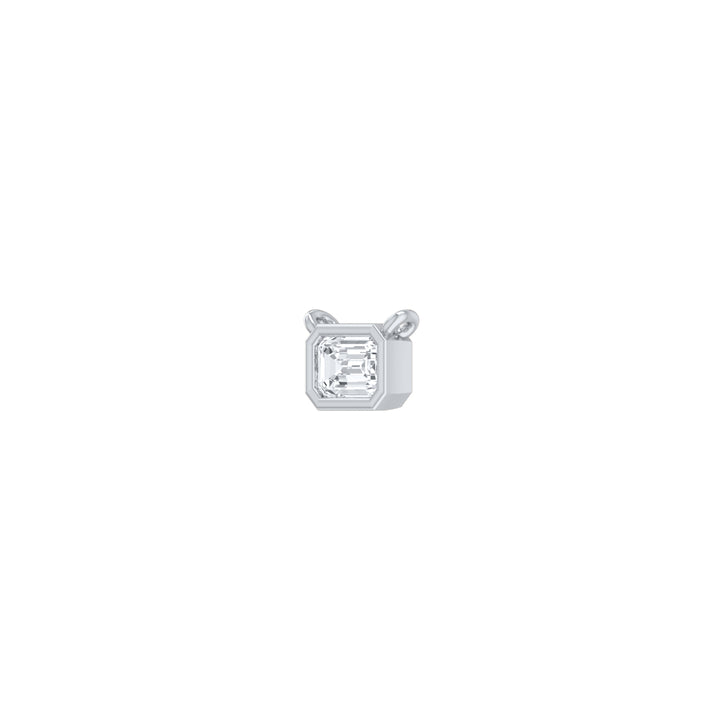 Louis Thompson Tembisa Necklace 9k White Gold with 0.50ct Lab Diamond