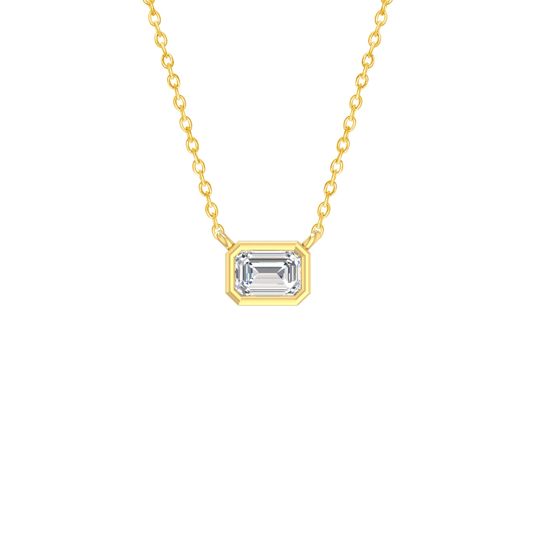 Louis Thompson Tembisa Necklace 9k Gold with 0.50ct Lab Diamond