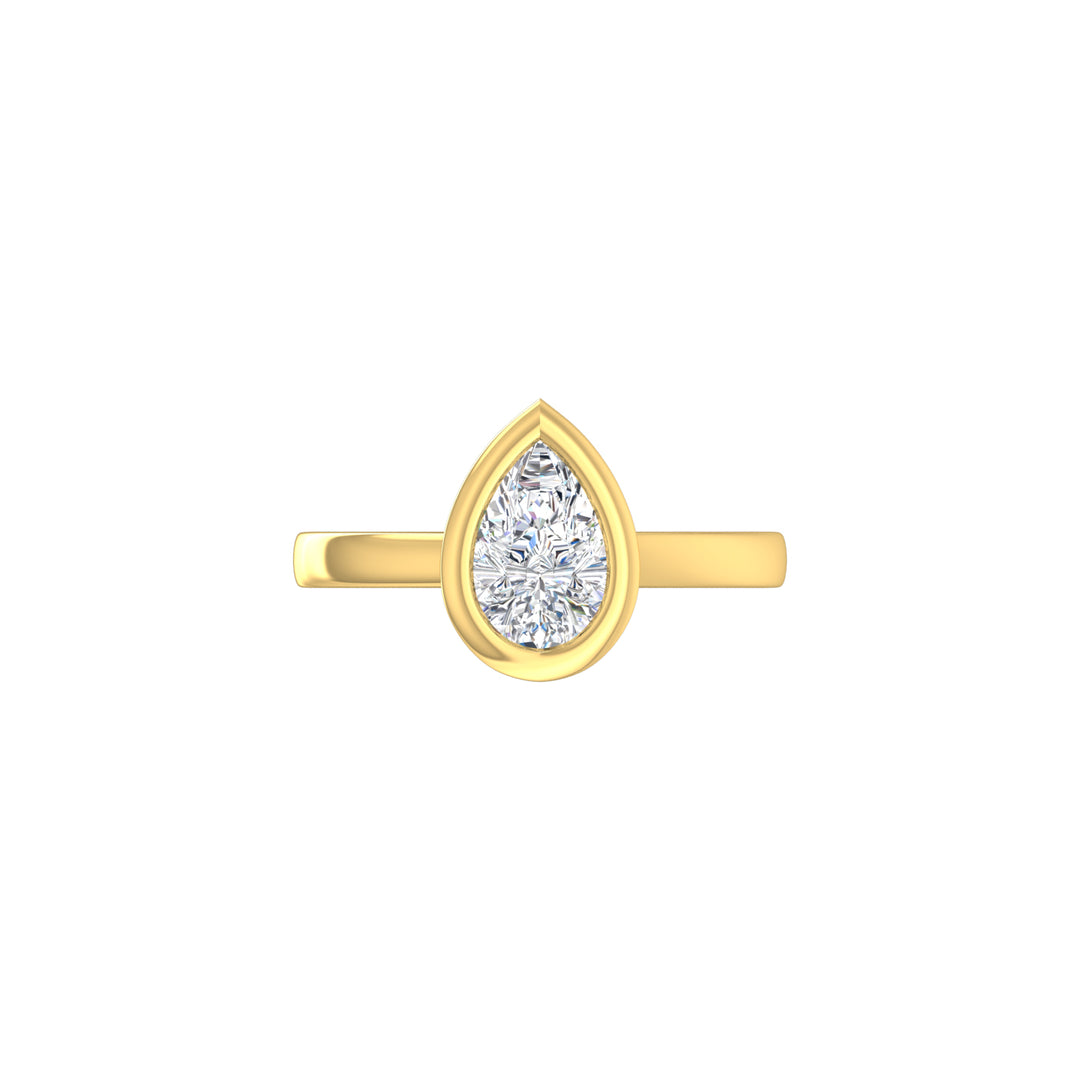 Louis Thompson Midrand Ring 9k Gold with 1.00ct Lab Diamond