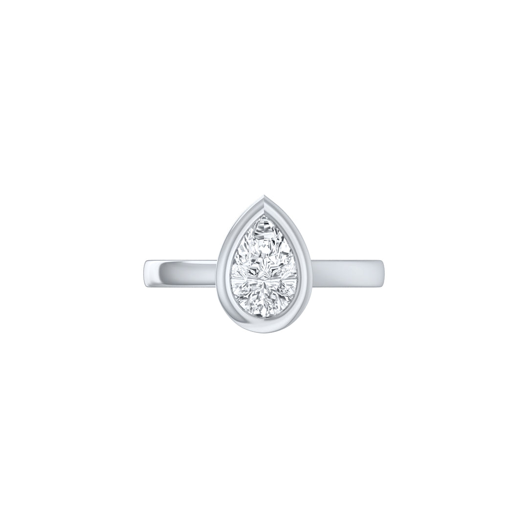 Louis Thompson Midrand Ring 9k White Gold with 1.00ct Lab Diamond