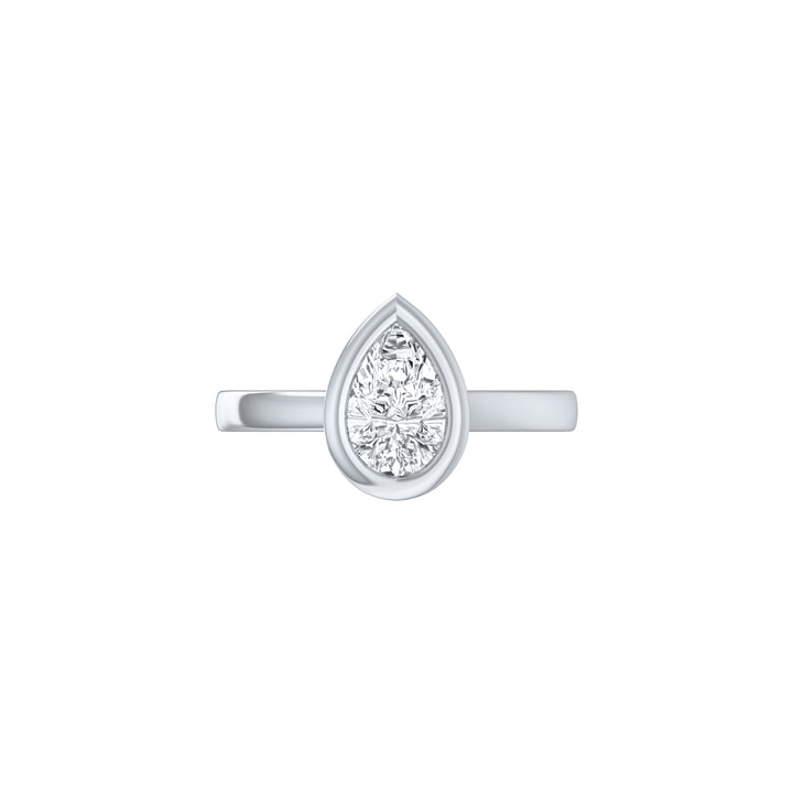 Louis Thompson Midrand Ring 9k White Gold with 1.00ct Lab Diamond