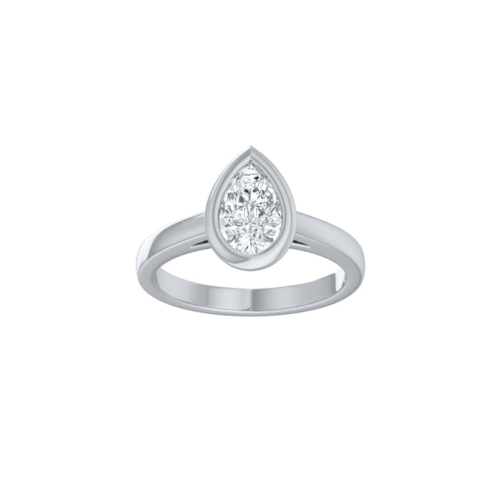 Louis Thompson Midrand Ring 9k White Gold with 1.00ct Lab Diamond