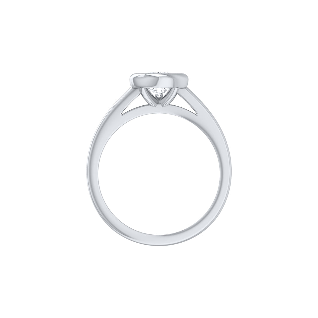 Louis Thompson Midrand Ring 9k White Gold with 1.00ct Lab Diamond