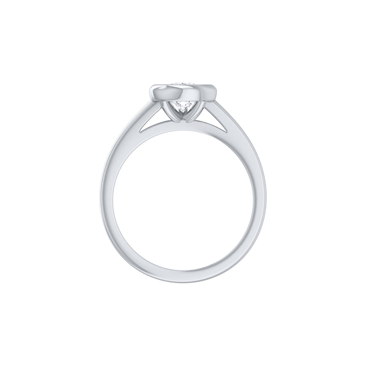 Louis Thompson Midrand Ring 9k White Gold with 1.00ct Lab Diamond
