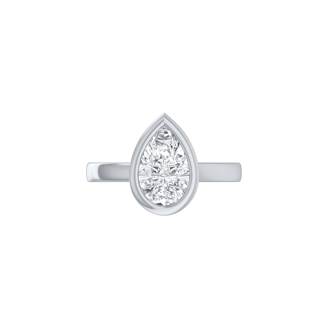 Louis Thompson Musina Ring 9k White Gold with 2.00ct Lab Diamond