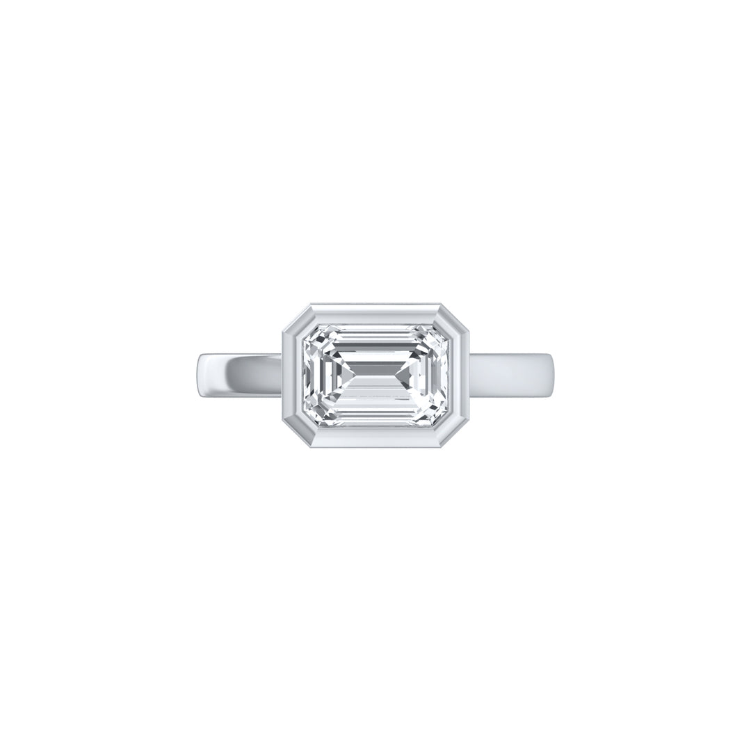 Louis Thompson Secunda Ring 9k White Gold with 2.00ct Lab Diamond