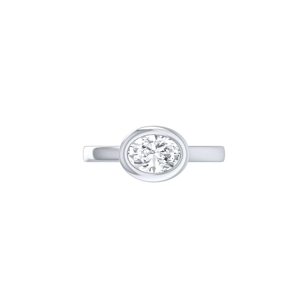 Louis Thompson Paarl Ring 9k White Gold with 1.00ct Lab Diamond