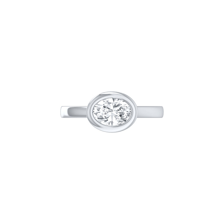 Louis Thompson Paarl Ring 9k White Gold with 1.00ct Lab Diamond