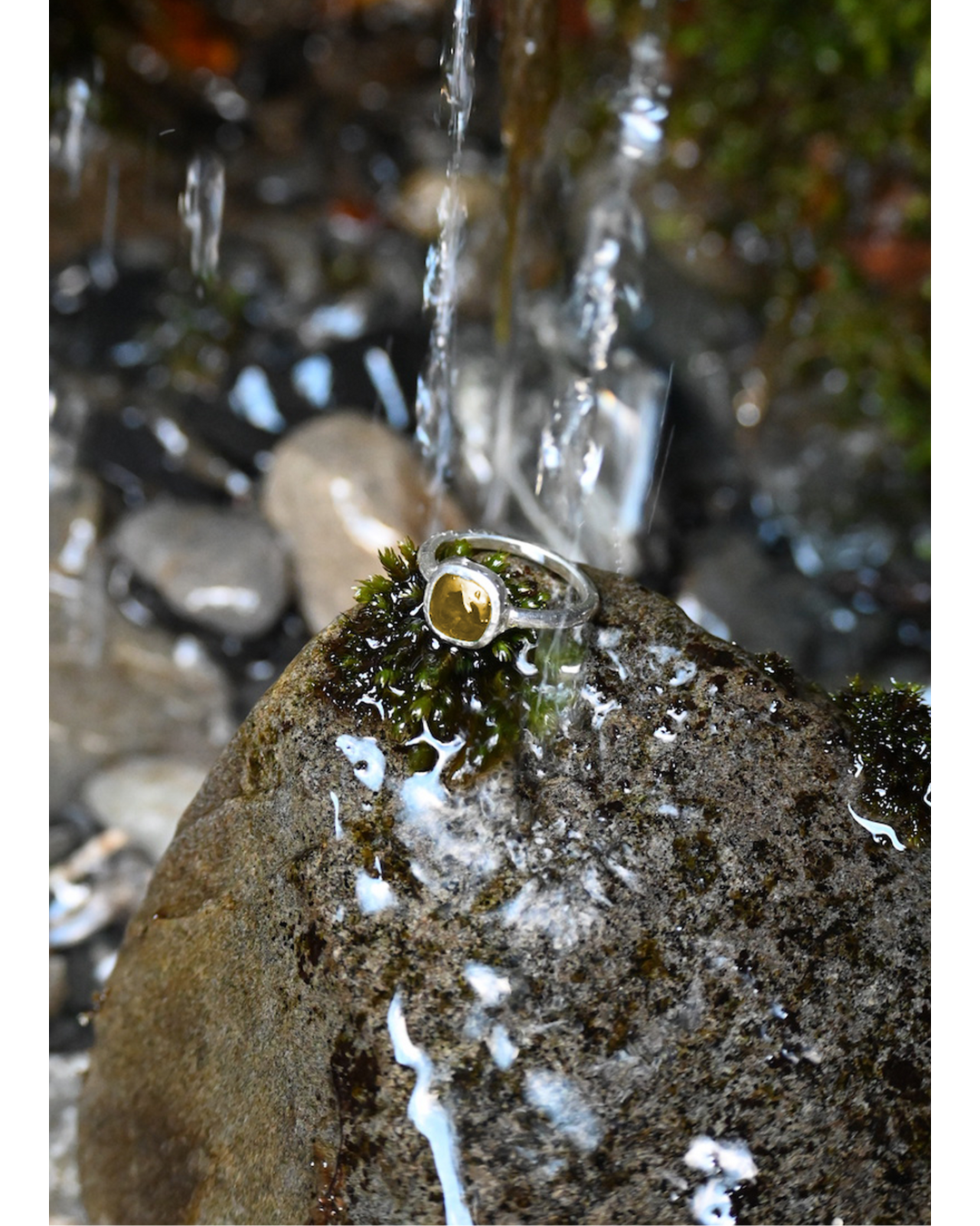 Made of Gold Sterling Silver & 18k Gold Arahura River Ring