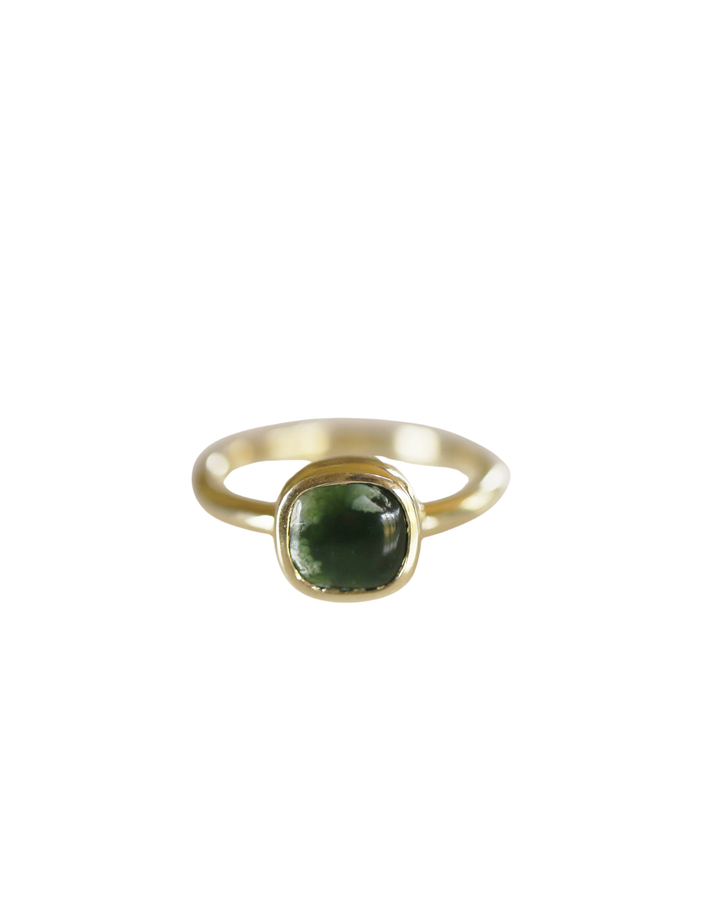 Made of Gold 14k Gold Arahura River Pounamu Ring