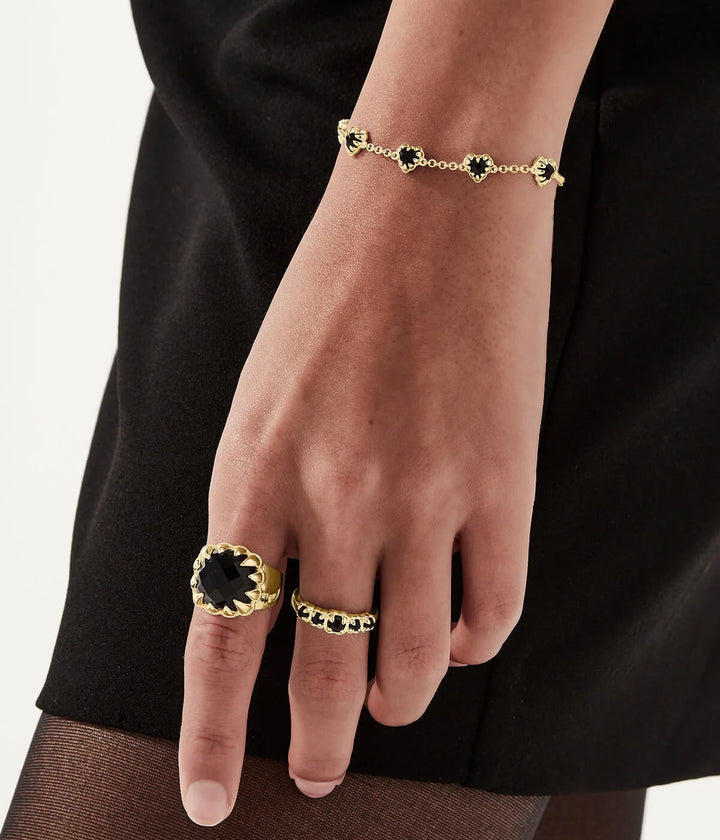 Stolen Gold Plated Love Claw Infinity Chain Bracelet