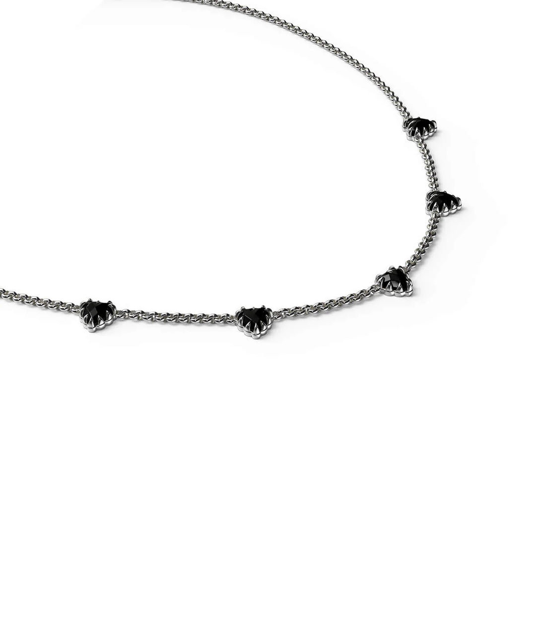 Stolen Silver Love Claw Infinity Chain Bracelet Onyx