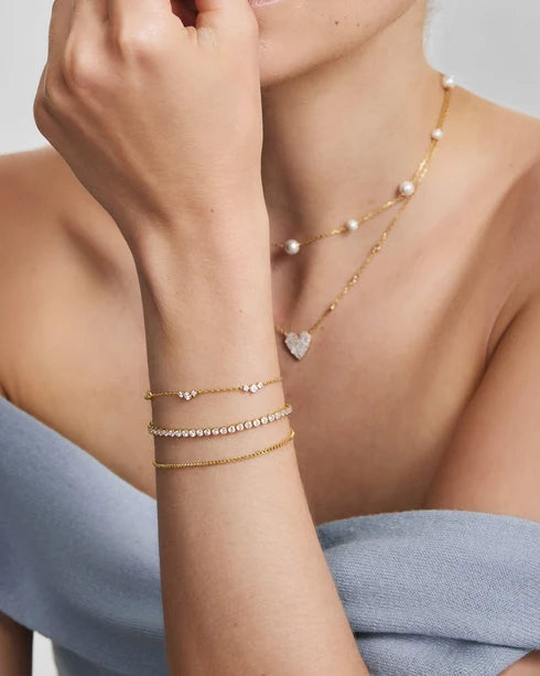 Ania Haie Gold Plated Cluster Station Bracelet