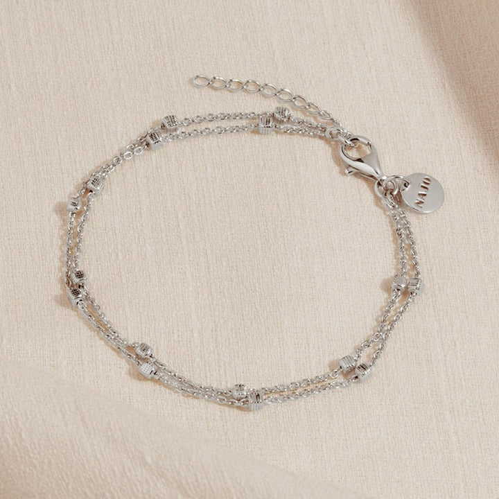 Najo Birdsong Silver Chain Bracelet (18.5cm+ext)