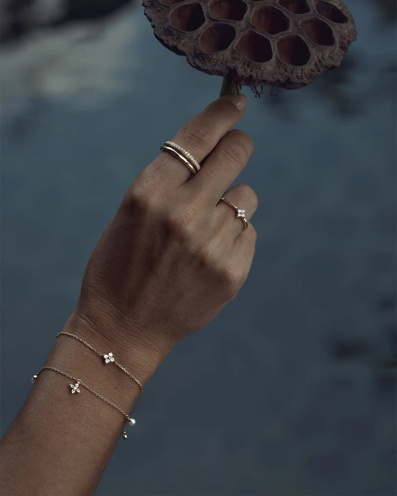 By Charlotte 18k Gold Vermeil Live in Peace Bracelet