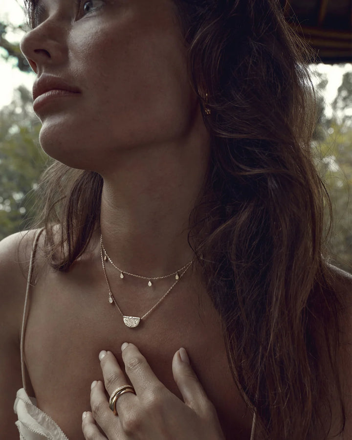 By Charlotte Sterling Silver Lotus August Birthstone Necklace - Peridot