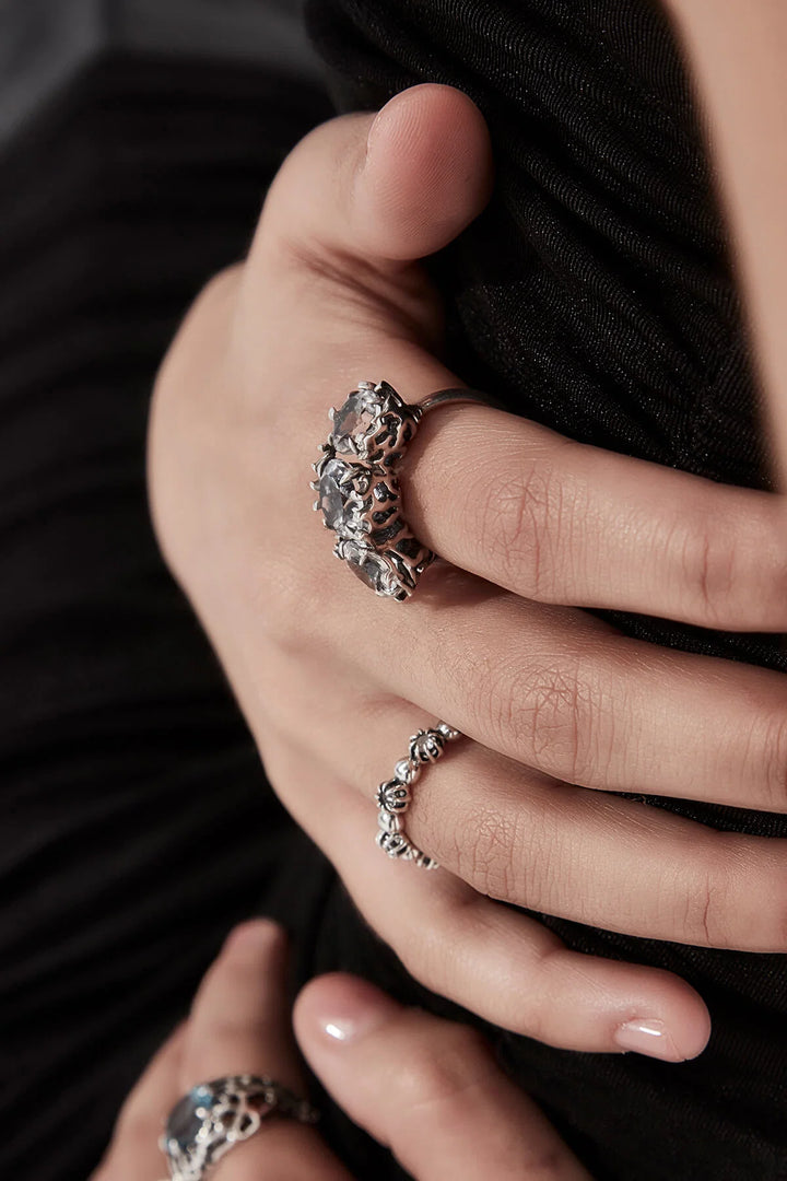 Stolen Silver Delicate Distortion Cocktail Ring