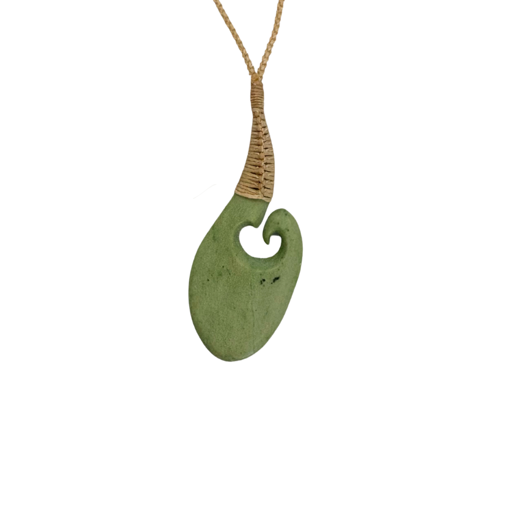 New Zealand Greenstone Hei Matau / Hook 70mm