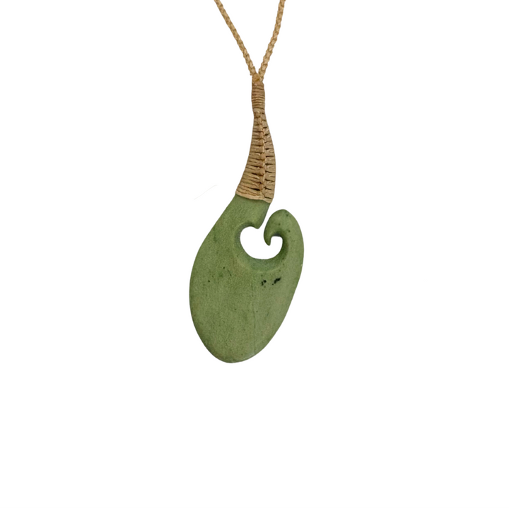 New Zealand Greenstone Hei Matau / Hook 70mm