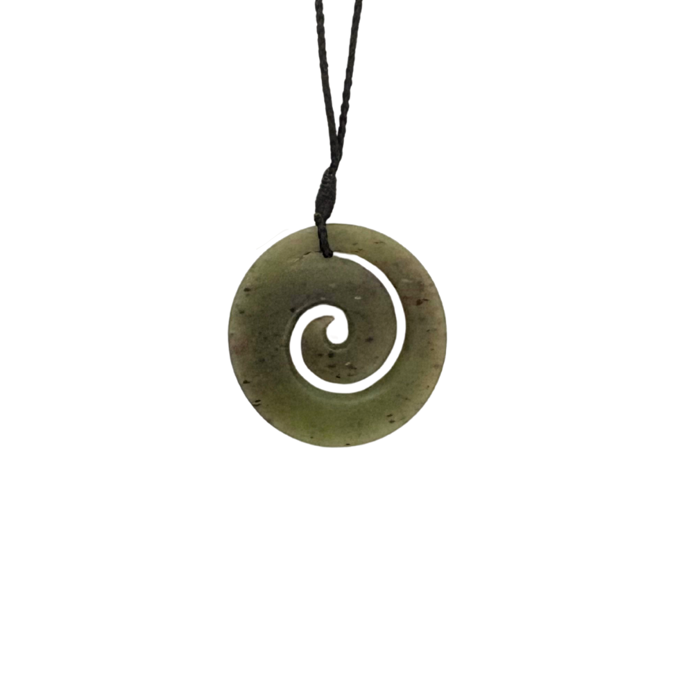 New Zealand Greenstone Koru 35mm