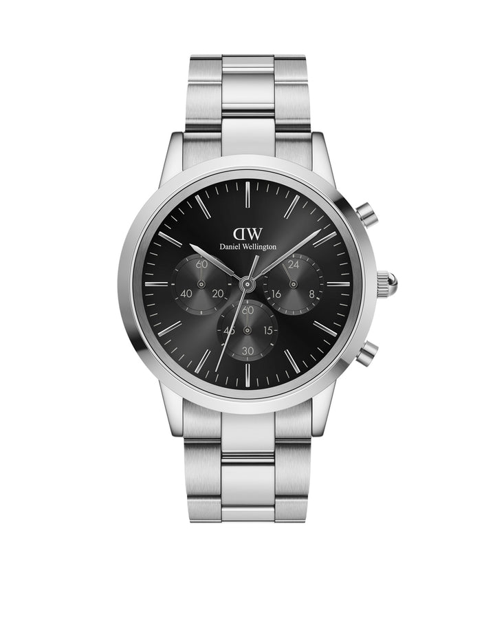Daniel Wellington Iconic Chronograph Link Onyx Silver 42mm