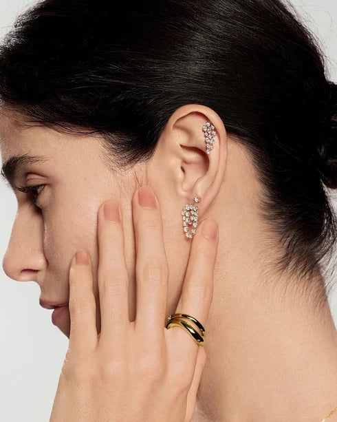 Ania Haie Silver Mini Five-Prong Sparkle Stud Earrings