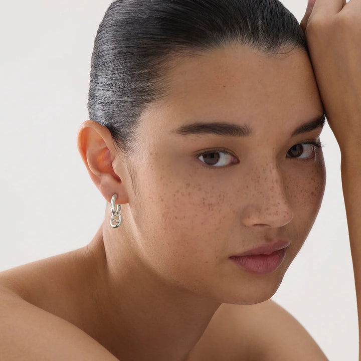 Najo Whisper Silver Hoop Earrings
