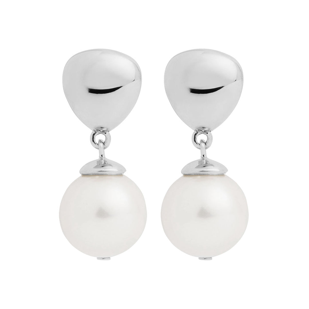 Najo Islander Silver Pearl Earrings