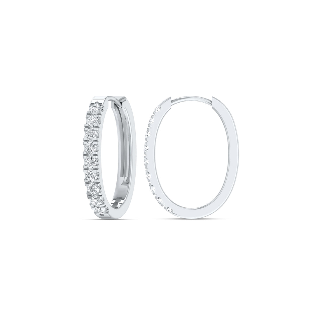 Louis Thompson Florenville Earrings 9k White Gold with 1.00ct Lab Diamond