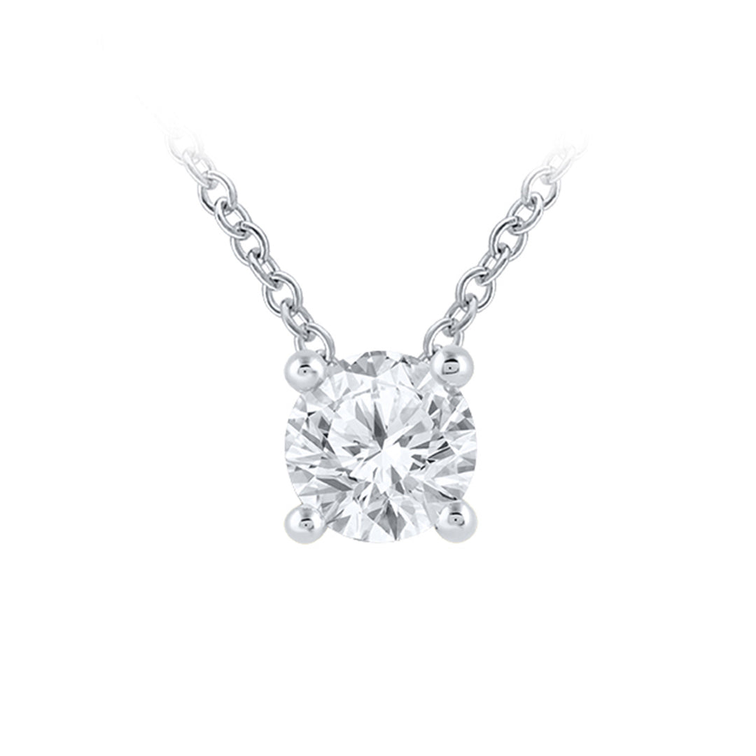 Louis Thompson De Haan Necklace 9k White Gold with 1.00ct Lab Diamond