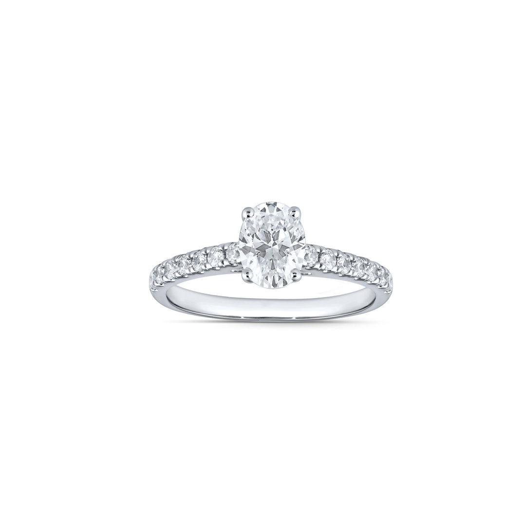Louis Thompson Gistel Ring 9k White Gold with 1.40ct Lab Diamond