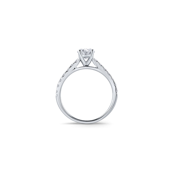 Louis Thompson Gistel Ring 9k White Gold with 1.40ct Lab Diamond