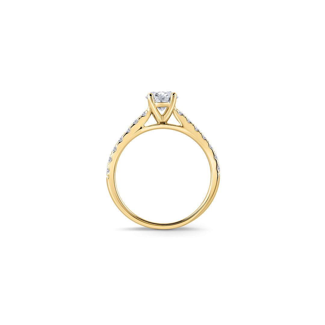 Louis Thompson Gistel Ring 9k Gold with 1.40ct Lab Diamond