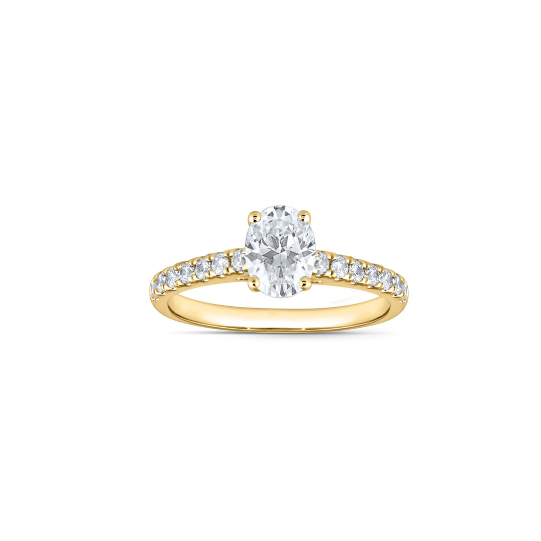 Louis Thompson Gistel Ring 9k Gold with 1.40ct Lab Diamond
