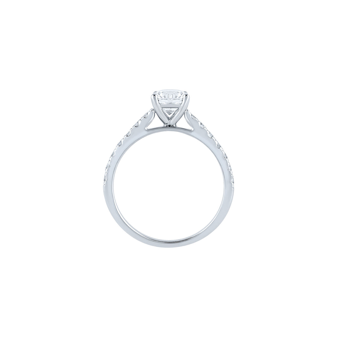 Louis Thompson Veurne Ring 9k White Gold with 1.40ct Lab Diamond