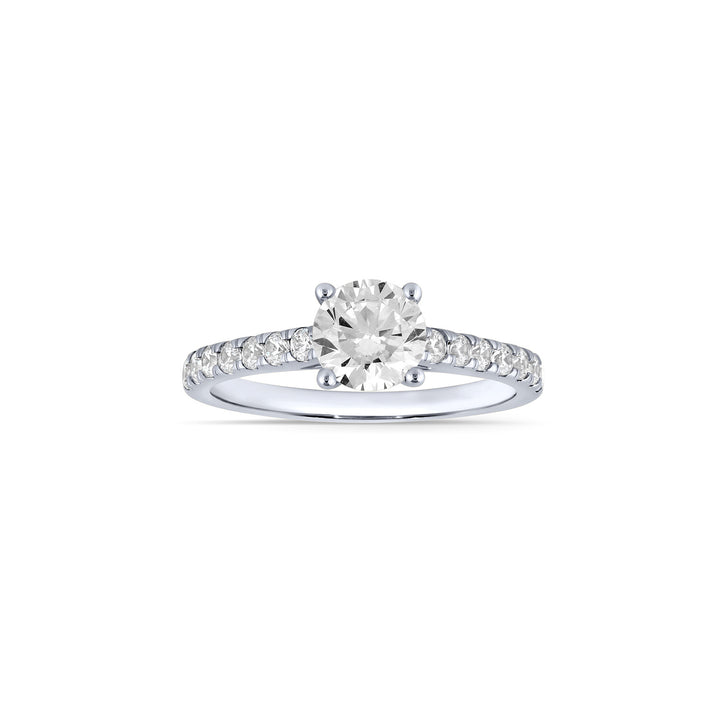 Louis Thompson Veurne Ring 9k White Gold with 1.40ct Lab Diamond