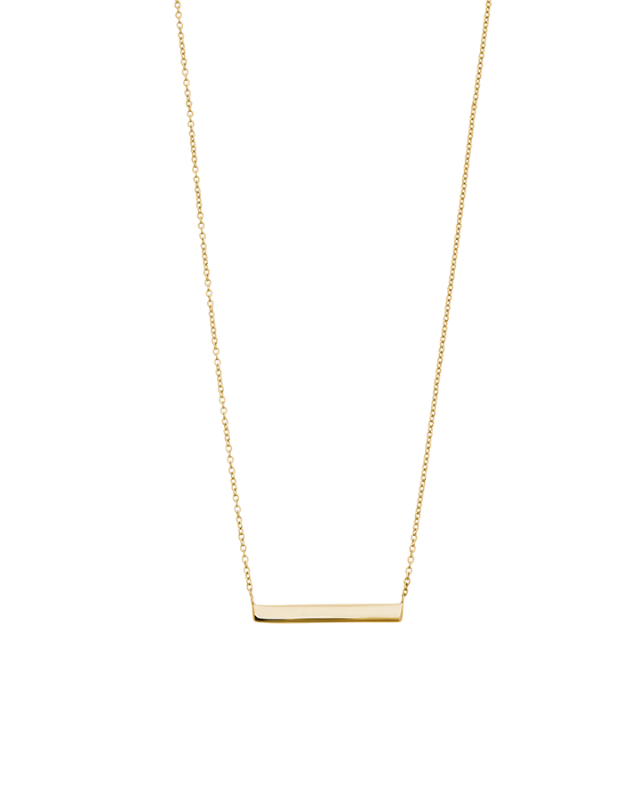 Kirstin Ash Engravable Bar Necklace 18ct Gold Plated
