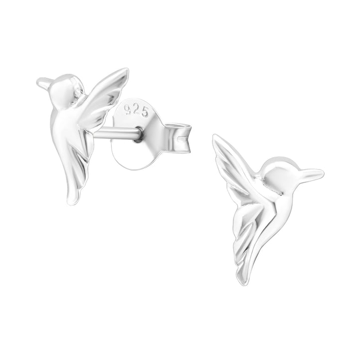 LT Sterling Silver Hummingbird Stud Earrings