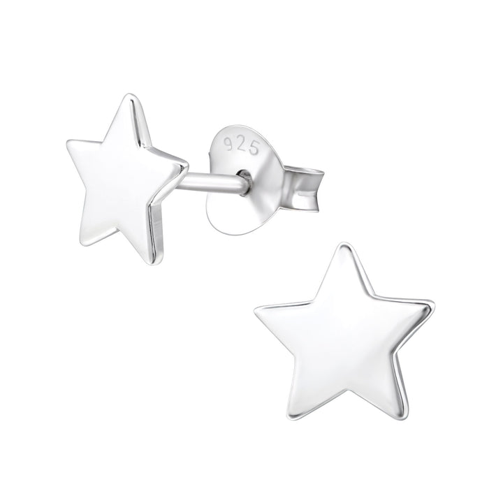 LT Sterling Silver Star Stud Earrings - 7mm