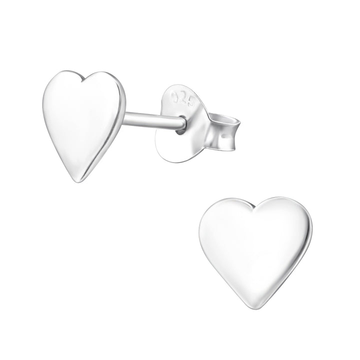 LT Sterling Silver Heart Stud Earrings