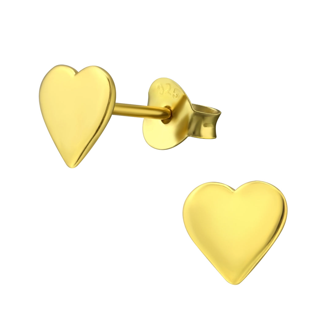 LT Gold Plated Heart Stud Earrings Earrings