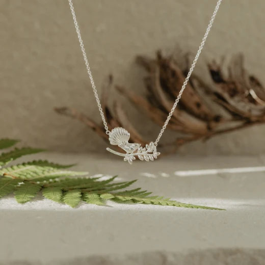Evolve Garden Fantail (Graceful) Silver Necklace