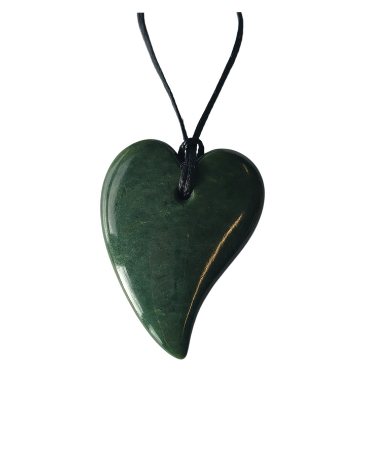 New Zealand Greenstone - Manawa / Heart Asymmetric - 45mm