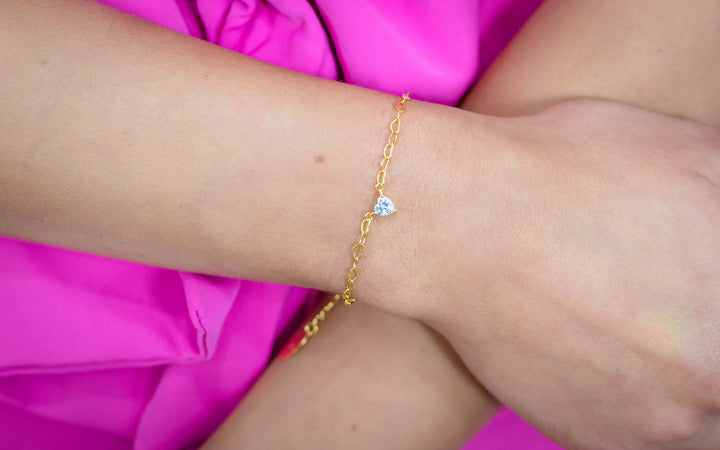 Georgini Sweetheart Heart Chain Bracelet Gold