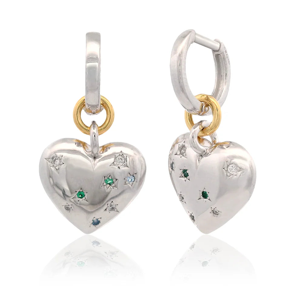 Georgini Forever Hearts Club Pop Goes My Heart Earrings Silver