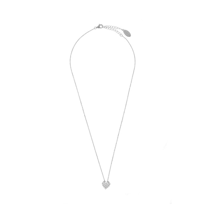 Georgini Sweetheart Sparkly Heart Necklace Silver