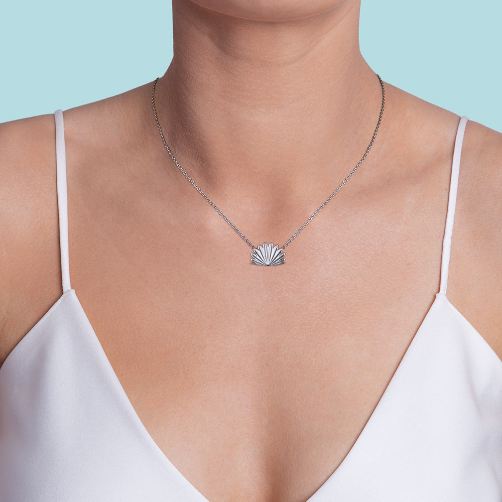 Boh Runga Silver Fantail Sunrise Necklace
