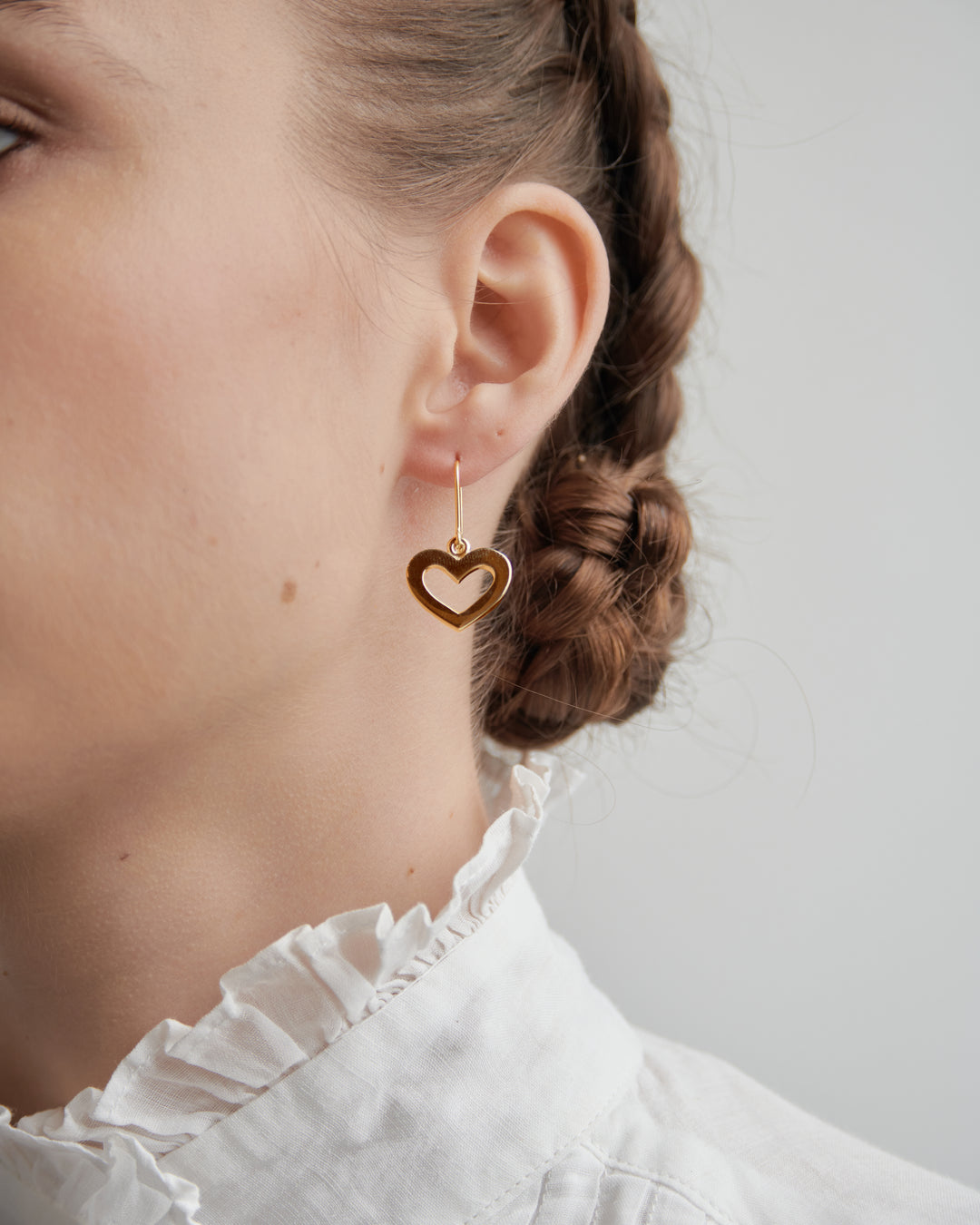 Karen Walker Gold Plated Heart Earrings