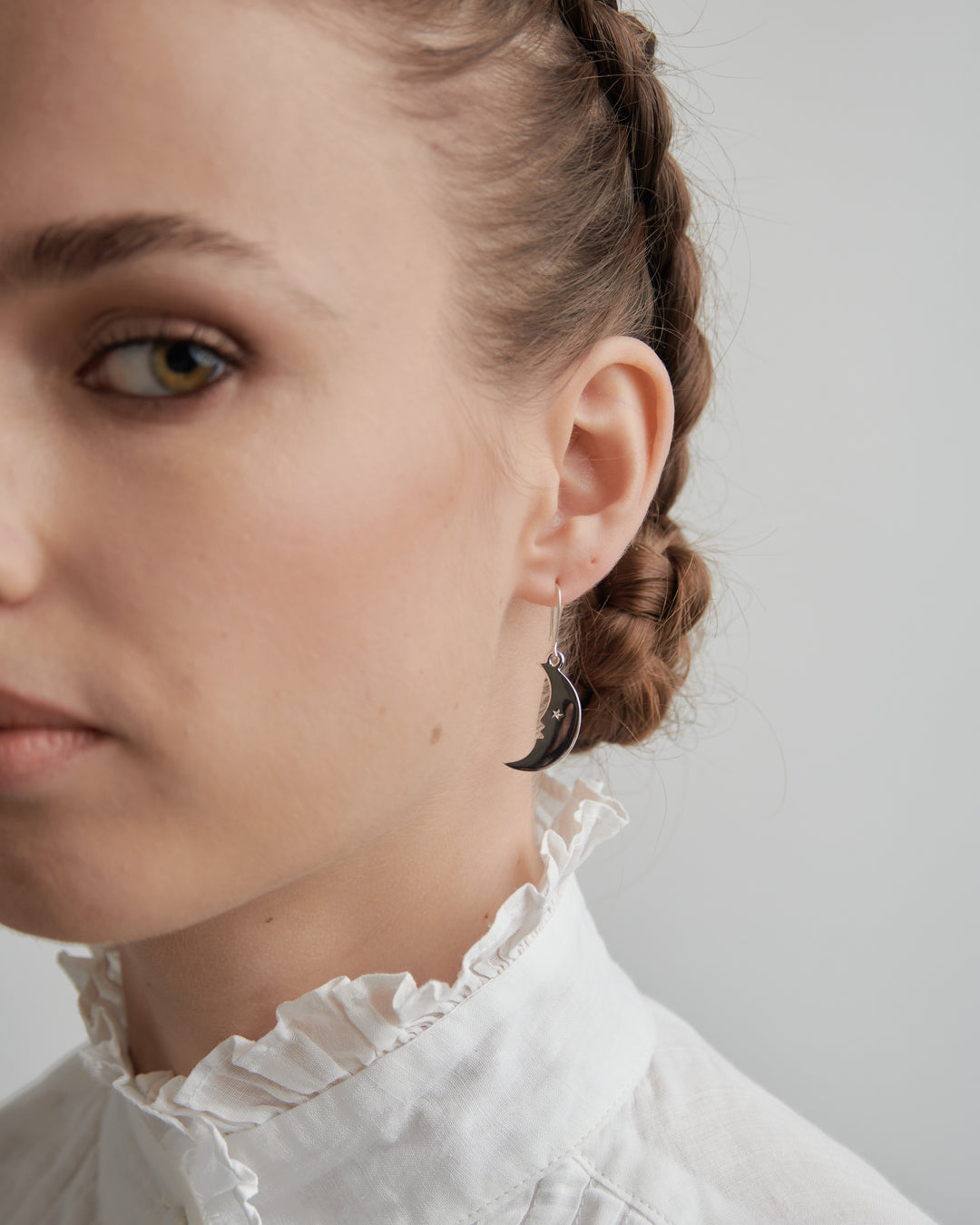 Karen Walker Gold Plated Moon Earrings